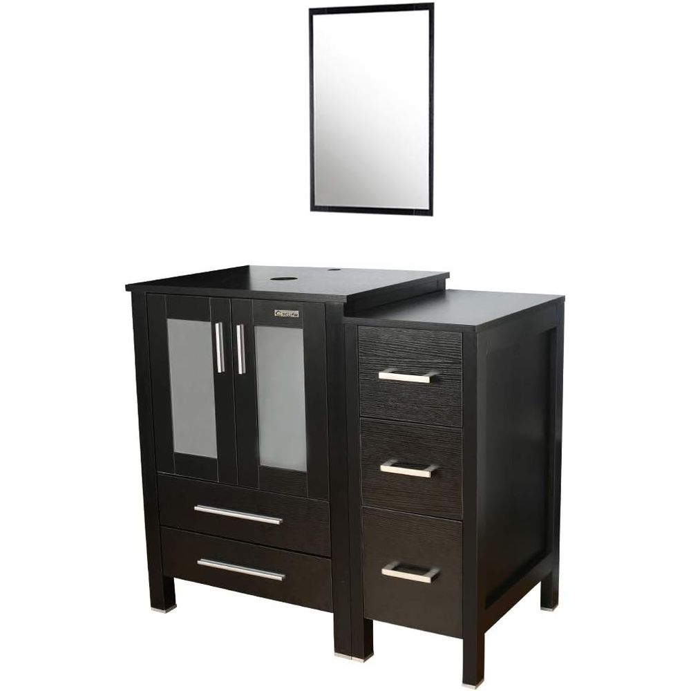 Drawer Pedestal Cabinet - 36 Deep Pedestal Bathroom Vanity Set,