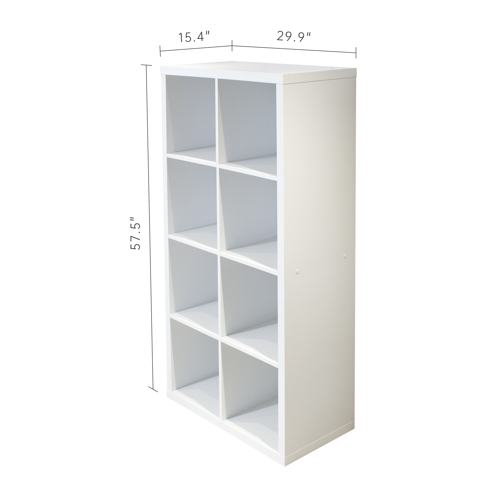 Home Office With Bookshelves - 8-Cube Organizer Storage with Opened Back
