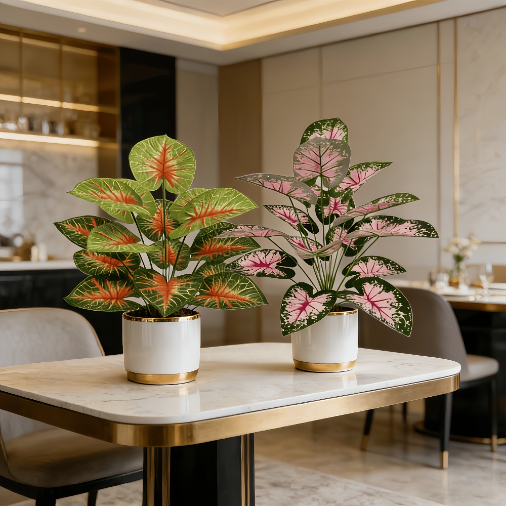 Home Office Holidays 2026 - 2PC Color Blocking Artificial Tropical Plants