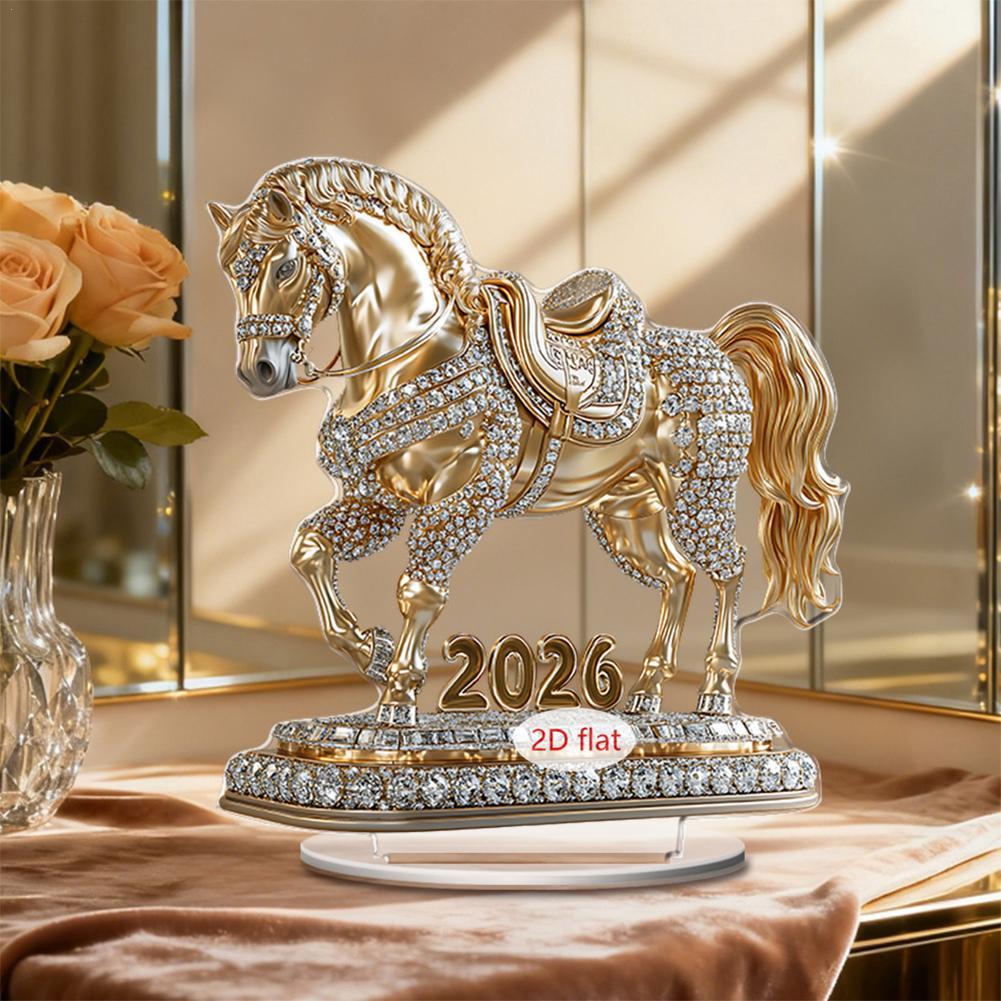 Home Office Holidays 2026 - 2D Horse Acrylic Desktop Decoration Indoor
