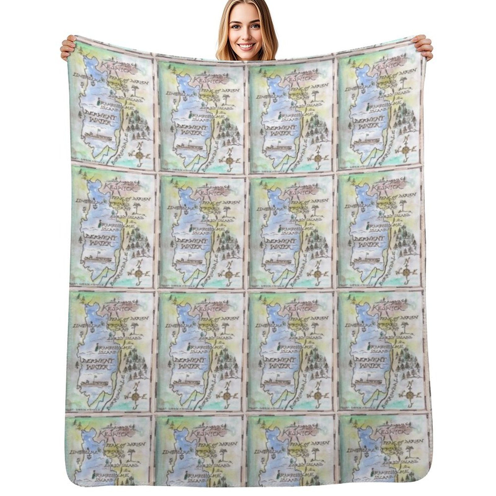 Home Office Of Amazon - Swallows and Amazons map of Derwentwater