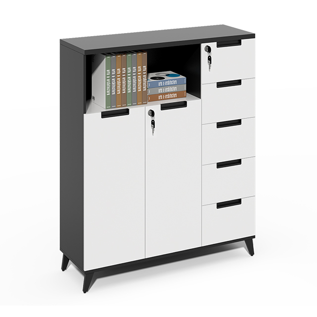 Drawer Pedestal Cabinet - White Multi Drawer Password Lock Filing