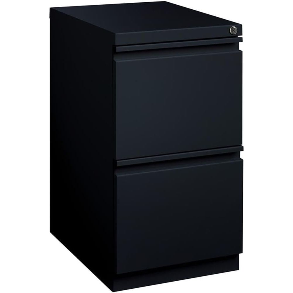 Drawer Pedestal Cabinet - Black Mobile Pedestal File Cabinet, 2-Drawer