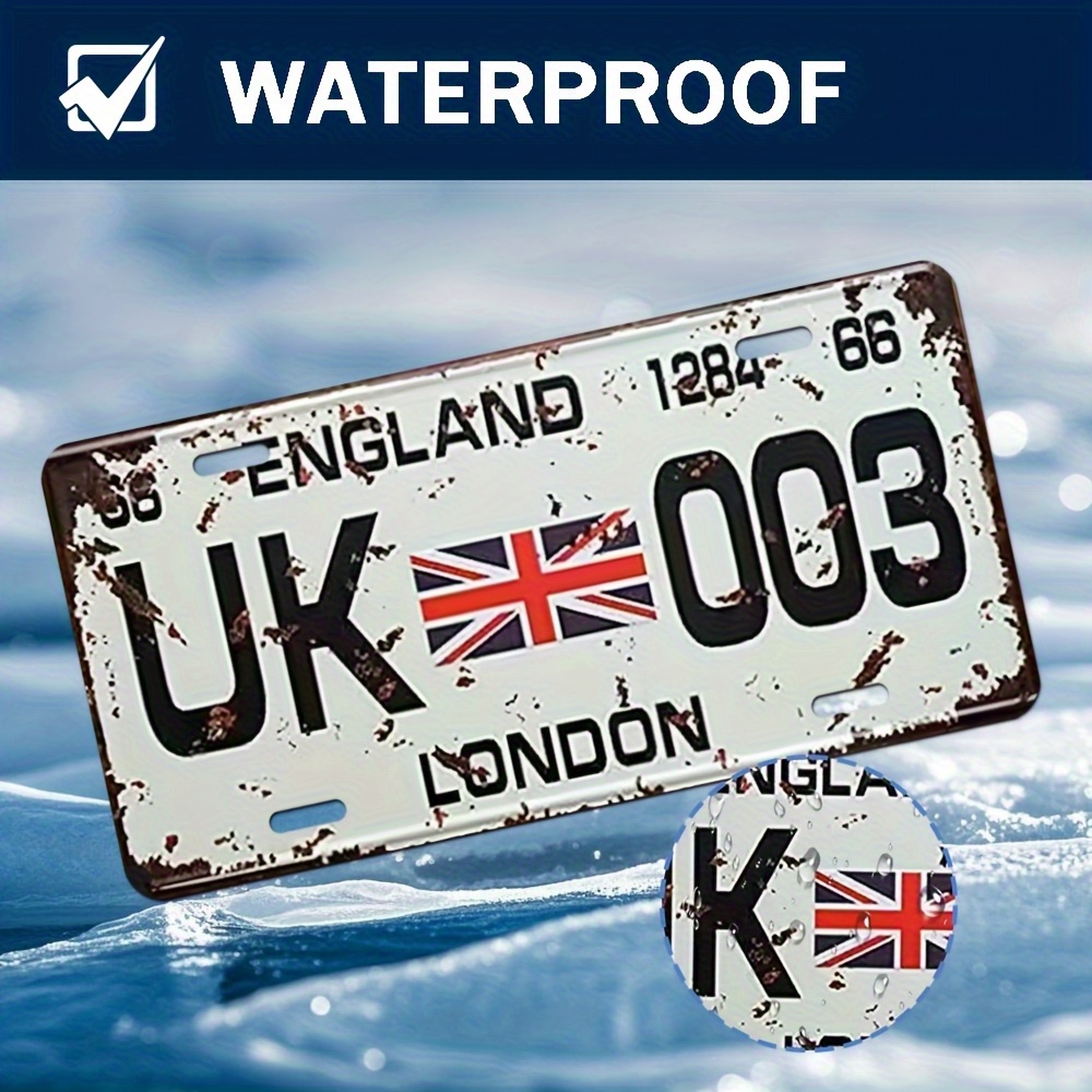 Home Office Of London - Vintage London UK License Plate Aluminum