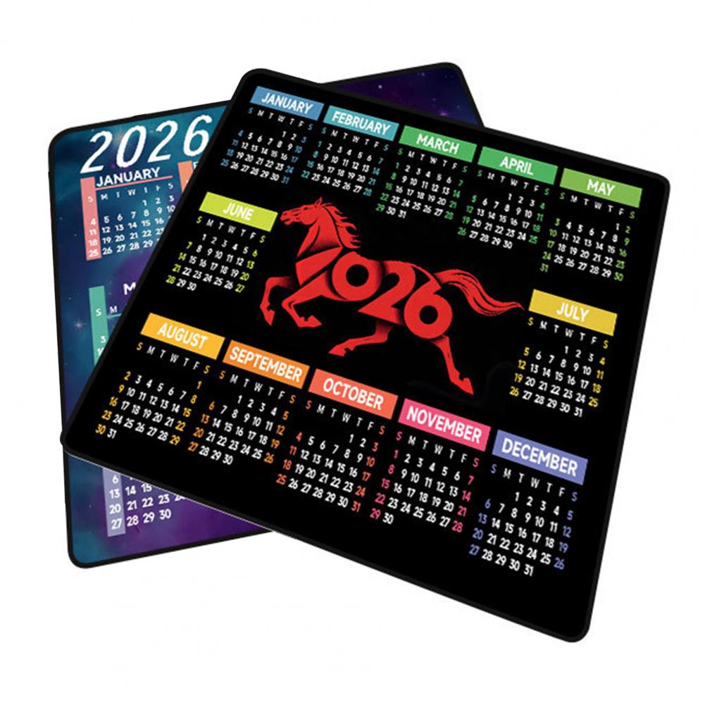 Home Office Pc - 2026 Calendar Mouse Pad Waterproof Home