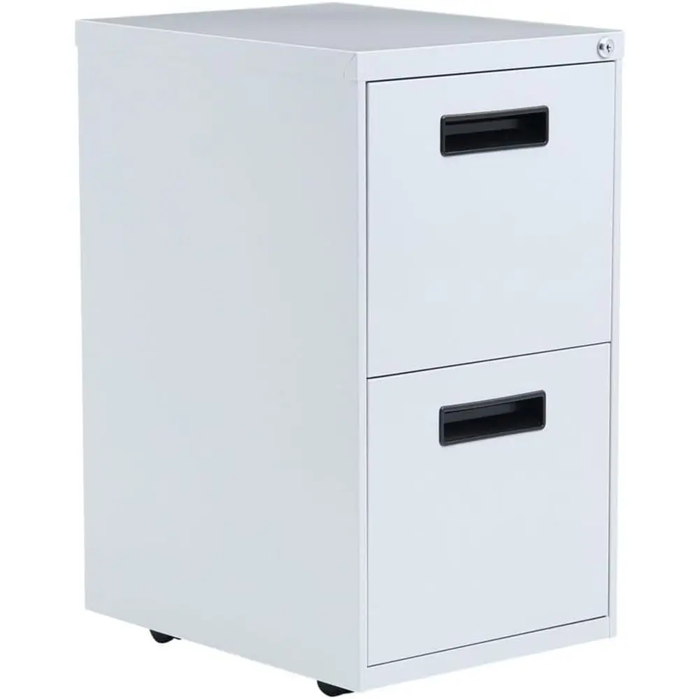 Drawer Pedestal Cabinet - Gray Pedestal File Cabinet, 2 Drawers,
