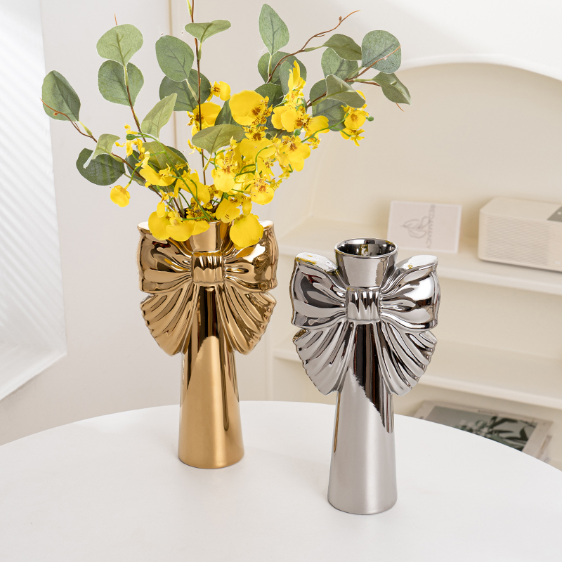 Home Office Form - Modern Minimalist Bow Ceramic Vase 28cm