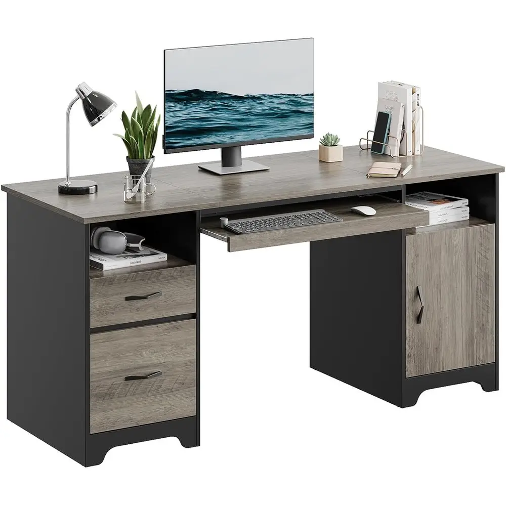 Drawer Pedestal Cabinet - Gray 59