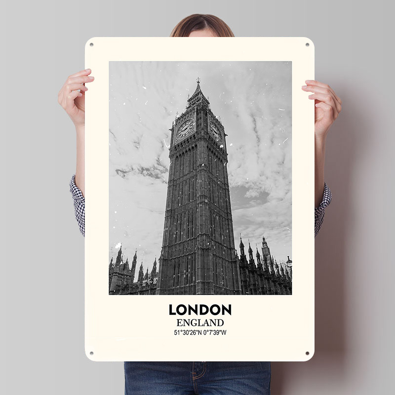 Home Office Of London - London Big Ben Printed Poster Customized
