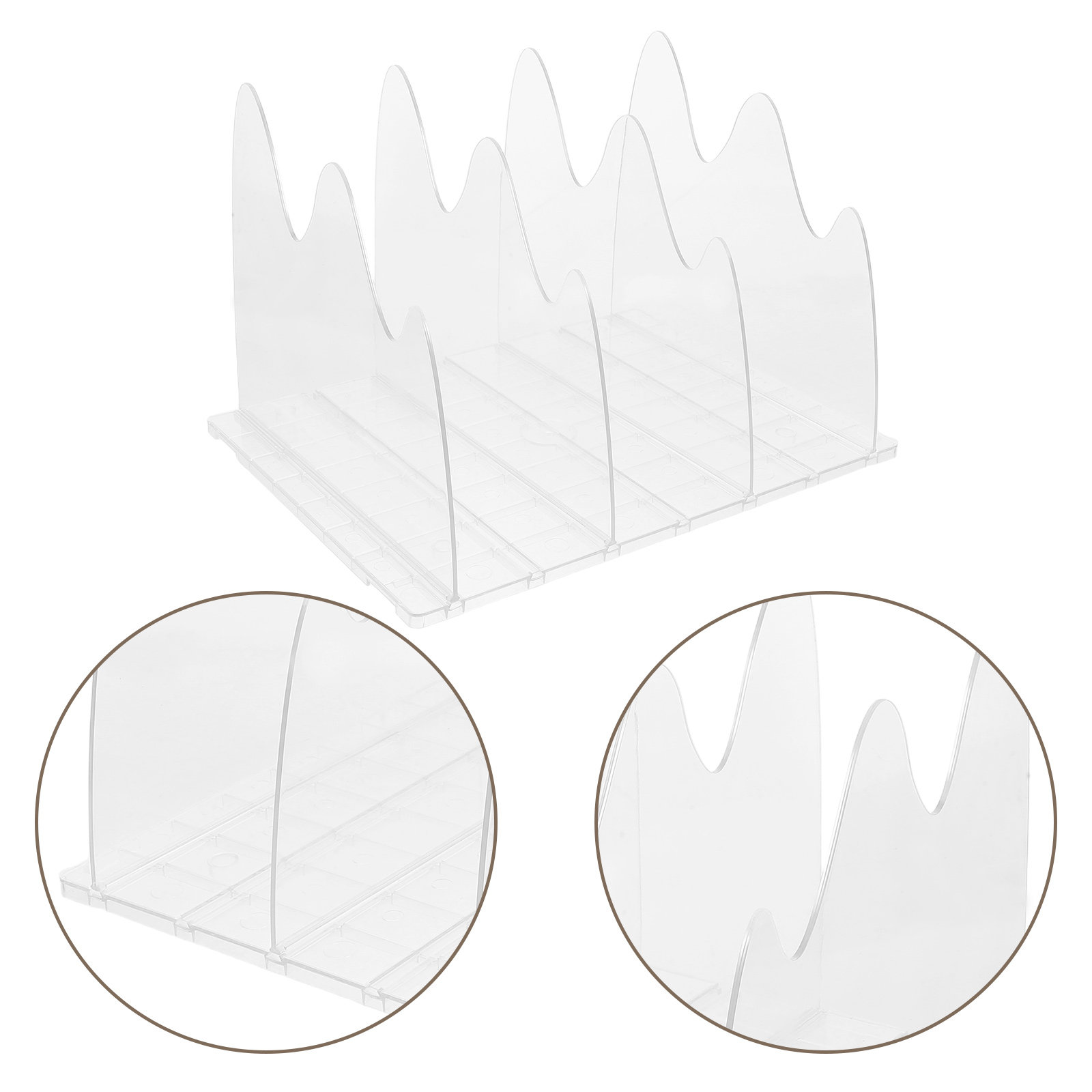 Home Office With Bookshelves - Creative Storage Shelf Divider Adjustable Clear