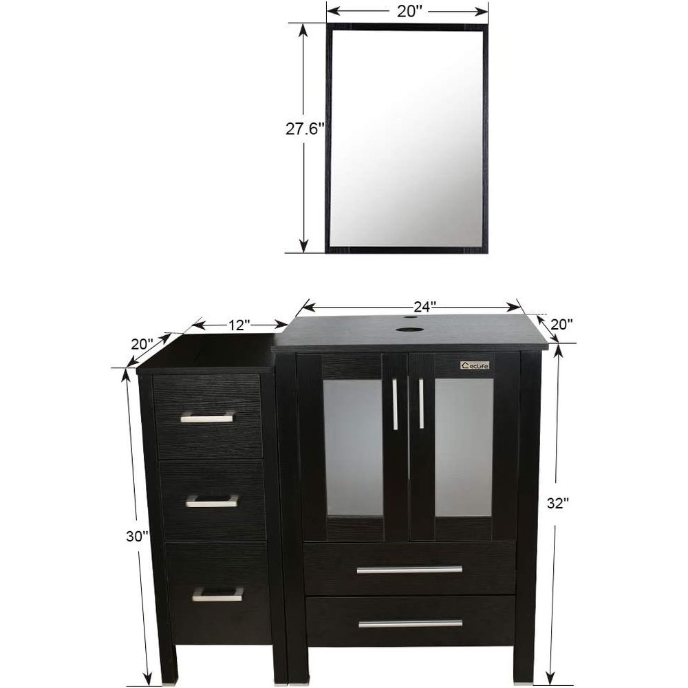 36 Deep Pedestal Bathroom Vani - Drawer Pedestal Cabinet review and price