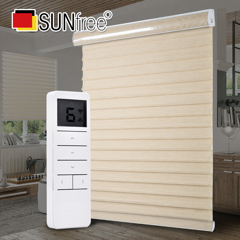 Electric Shangri-la blinds lit - Home Office Google review and price
