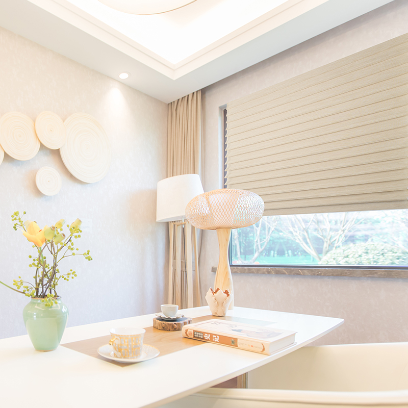 Electric Shangri-la blinds lit - Home Office Google review and price