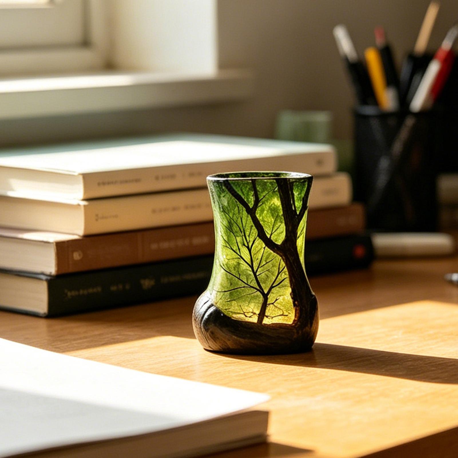 Bedside Table Lamp Forest Nigh - Home Office With Bookshelves review and price