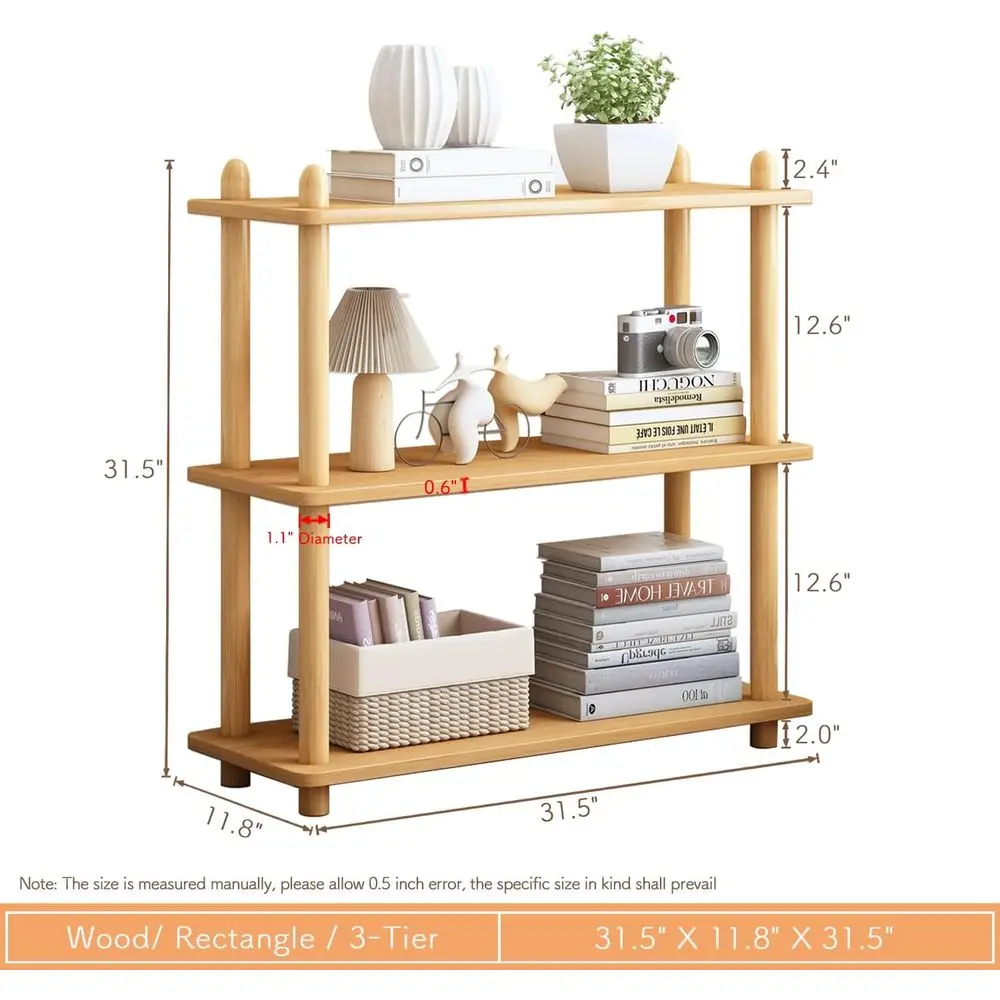 3-Tier Wooden Bookshelf - Open - Home Office With Bookshelves review and price