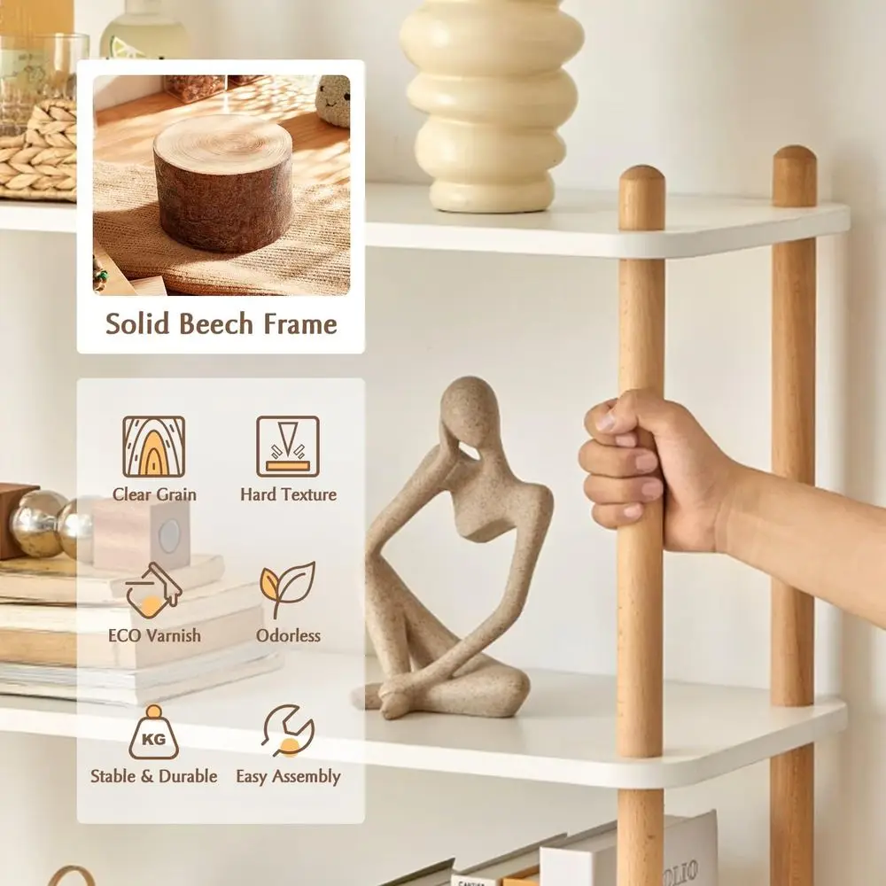 3-Tier Wooden Bookshelf - Open - Home Office With Bookshelves review and price
