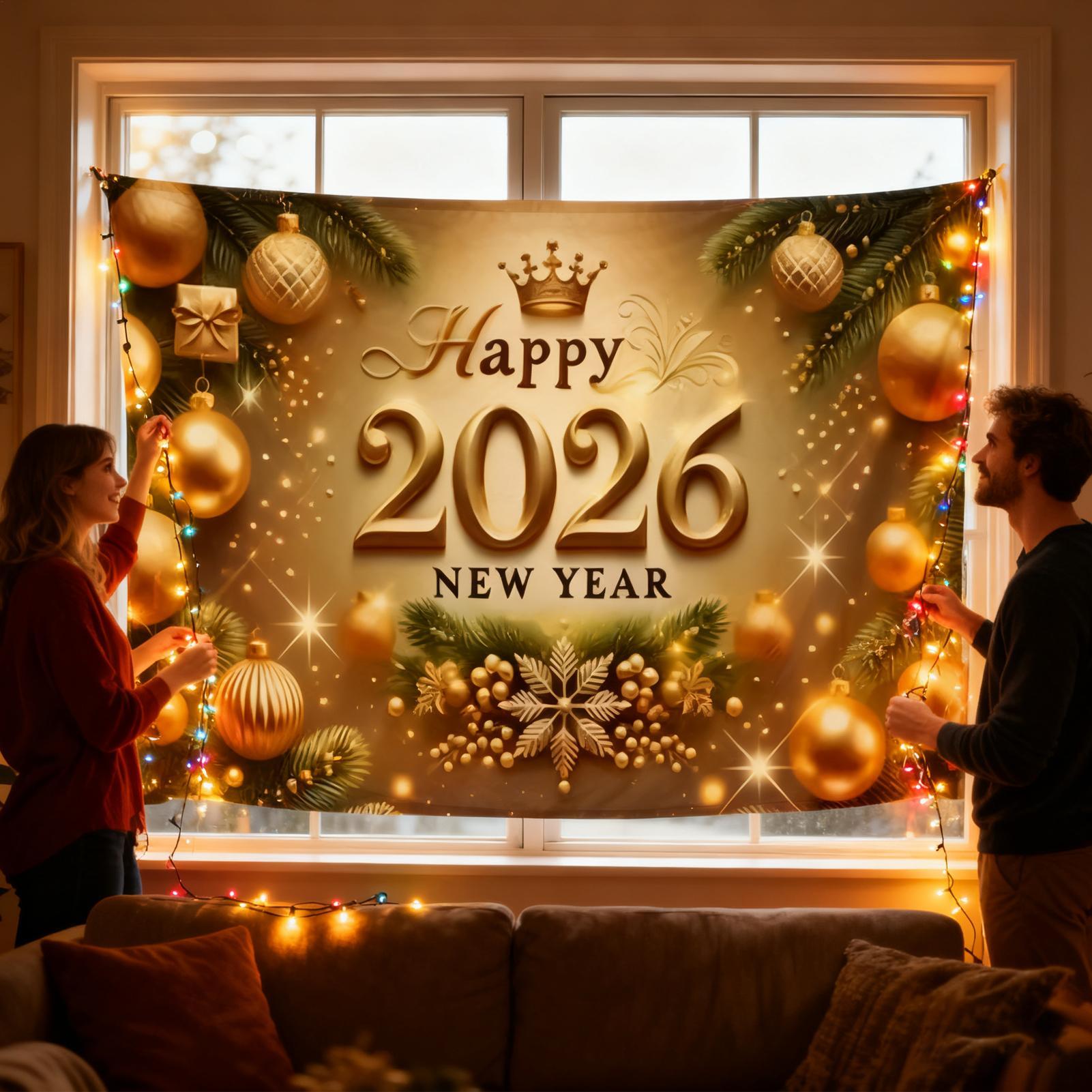 Happy New Year Banner 7x5 Ft 2 - Home Office Holidays 2026 review and price
