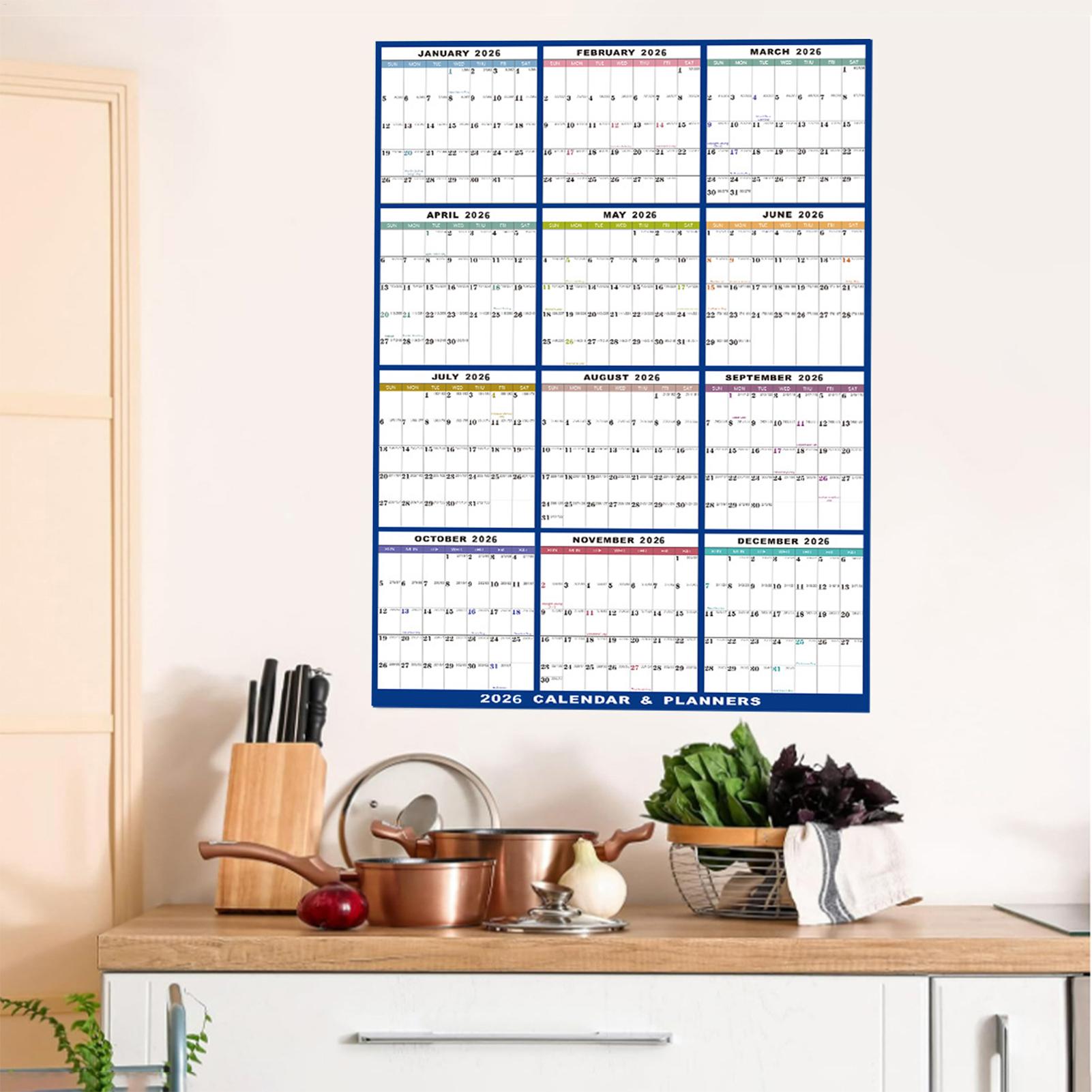 Large Erasable 2026 Wall Calen - Home Office Holidays 2026 review and price