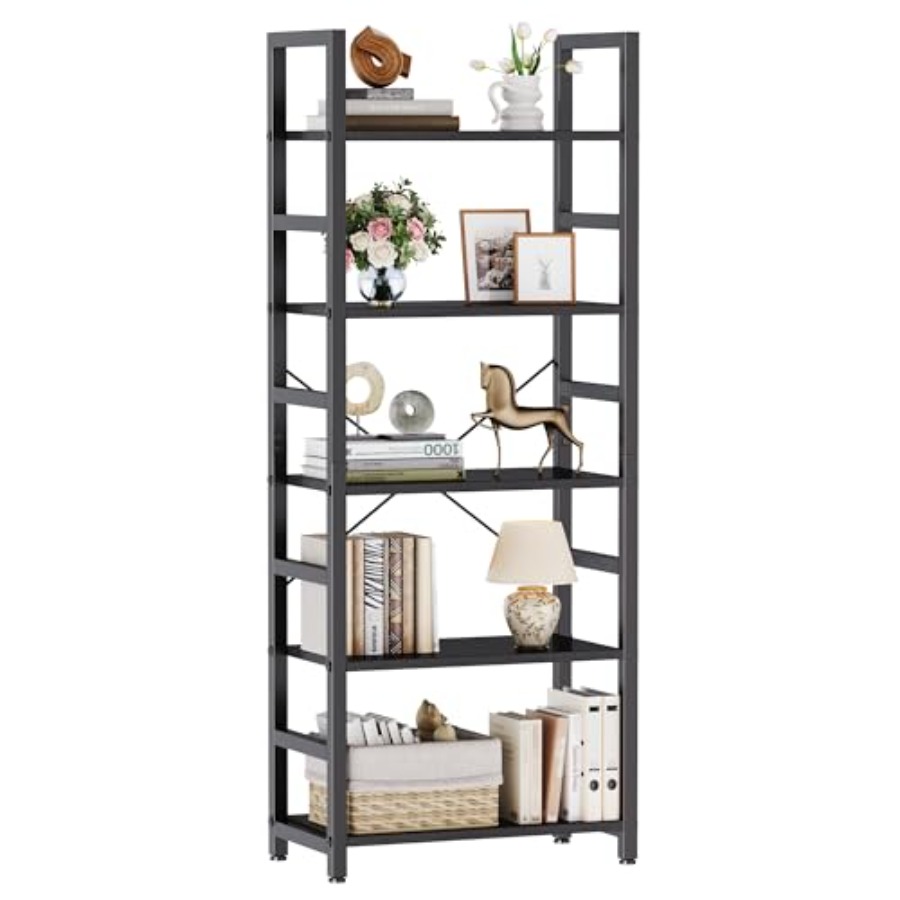 5-Tier Bookshelf, Modern Tall  - Home Office With Bookshelves review and price