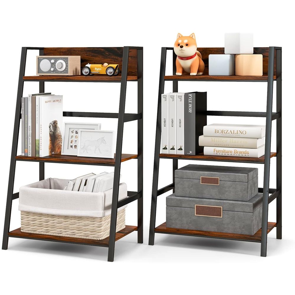 3-Tier Wooden Industrial Books - Home Office With Bookshelves review and price