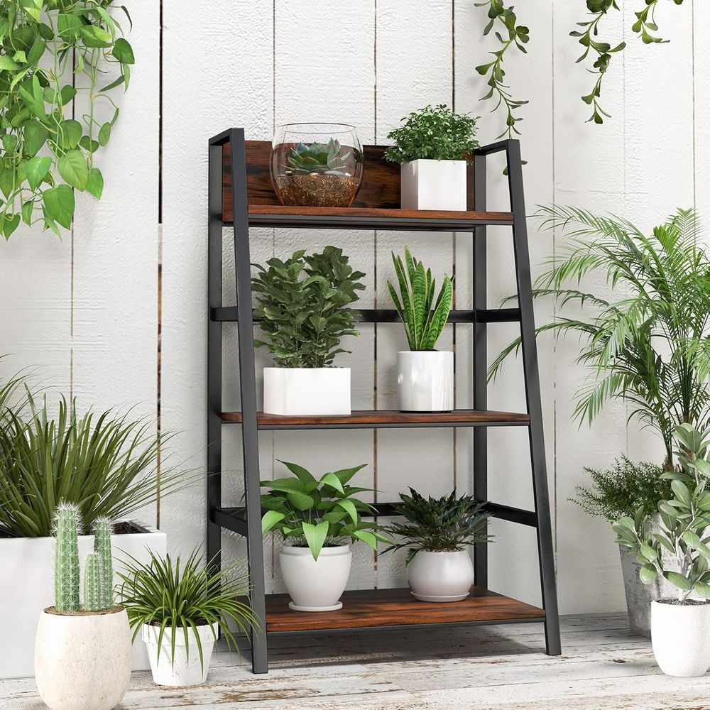 3-Tier Wooden Industrial Books - Home Office With Bookshelves review and price