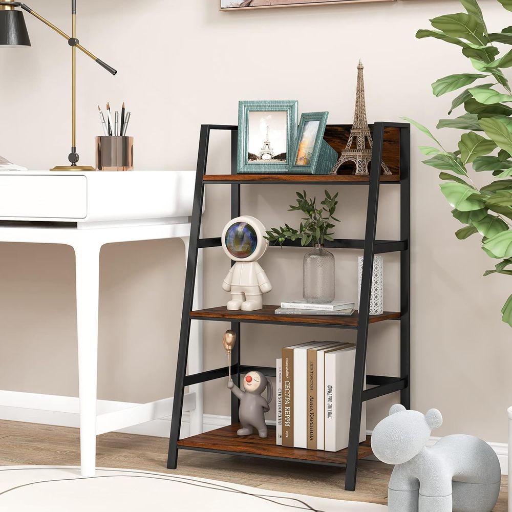 3-Tier Wooden Industrial Books - Home Office With Bookshelves review and price