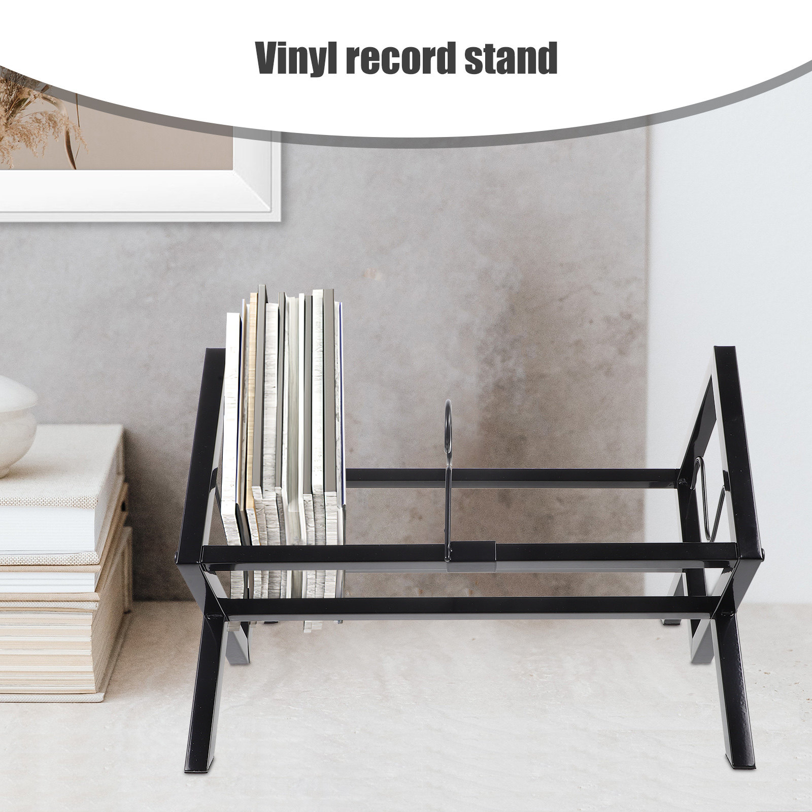 Vinyl Record Storage Rack Desk - Home Office With Bookshelves review and price