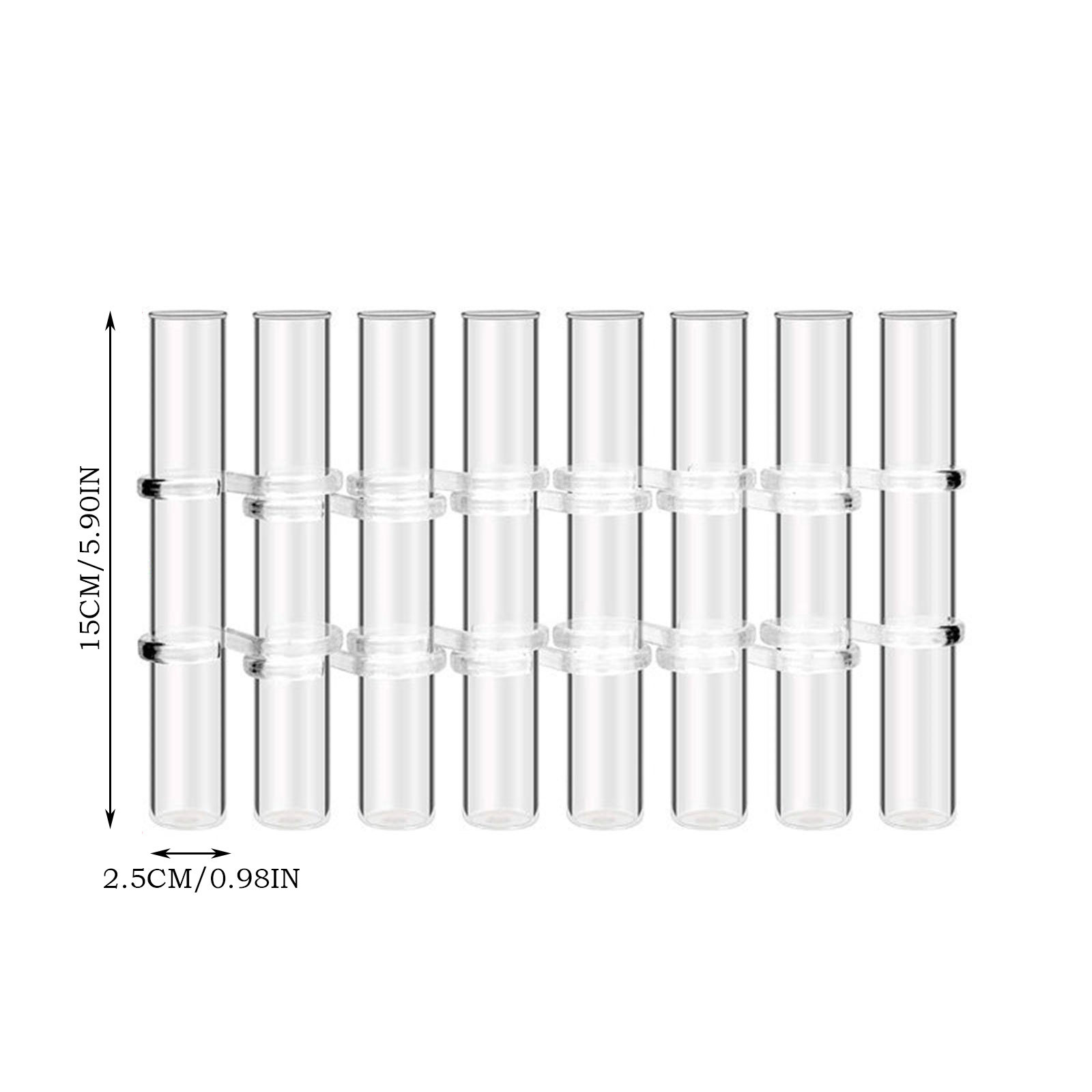 8pcs Hinged Flower Vase Clear  - Home Office Form review and price
