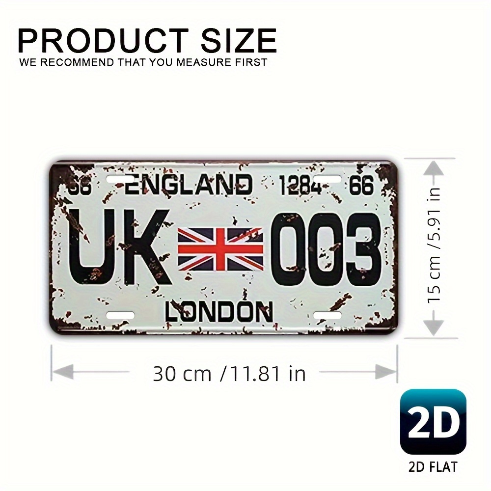 Vintage London UK License Plat - Home Office Of London review and price