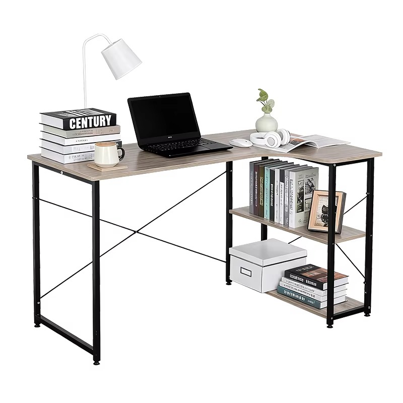 L Shaped Corner Desk With Book - Home Office With Bookshelves review and price