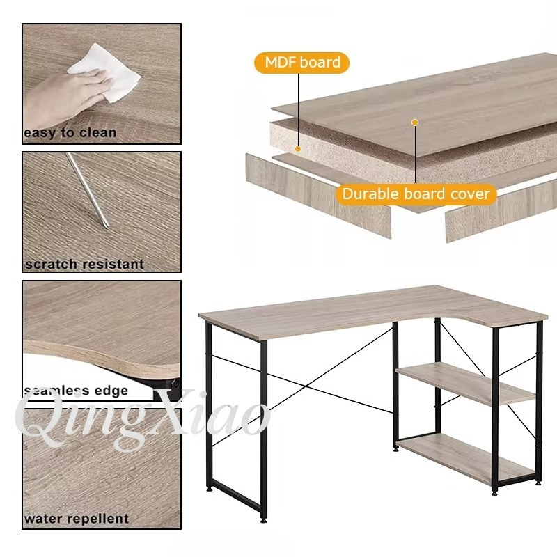 L Shaped Corner Desk With Book - Home Office With Bookshelves review and price
