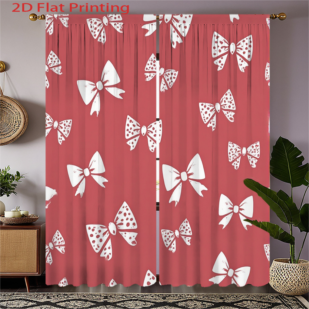 2pcs, 2D Flat Printing Curtain - Home Office Of Amazon review and price
