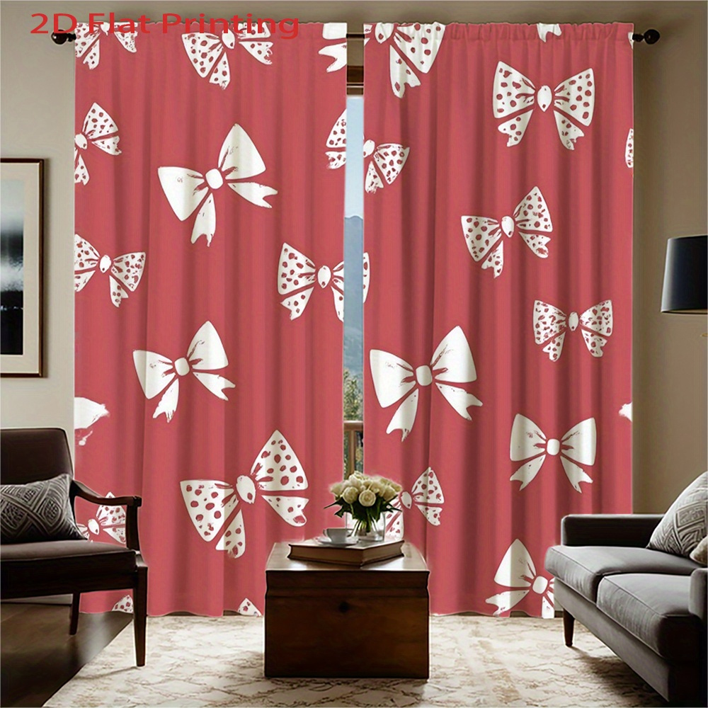 2pcs, 2D Flat Printing Curtain - Home Office Of Amazon review and price