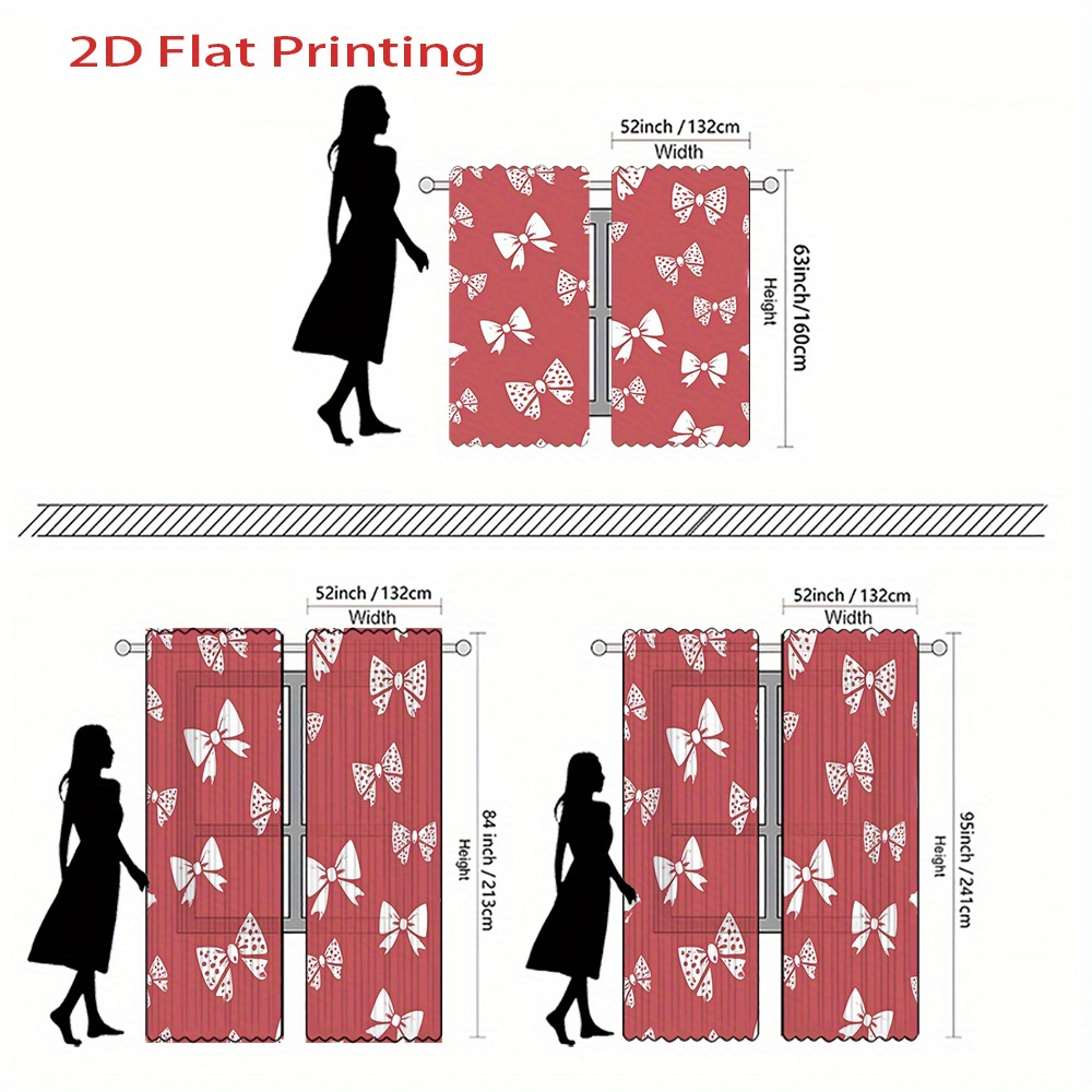 2pcs, 2D Flat Printing Curtain - Home Office Of Amazon review and price