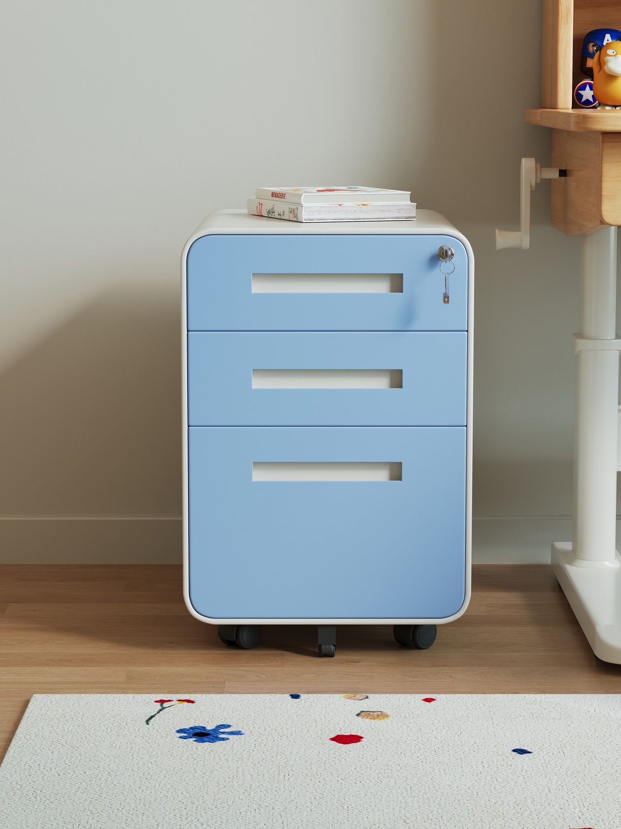 ￥%Modern Simple Kids' 3-Drawer - Drawer Pedestal Cabinet review and price