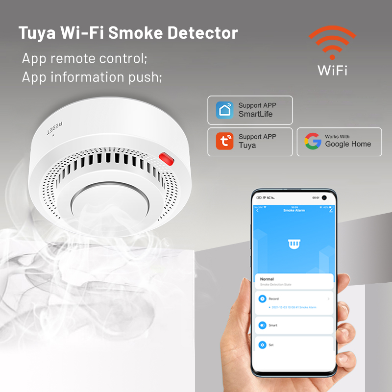 2 Pack Tuya Smart WiFi Smoke D - Home Office Google review and price