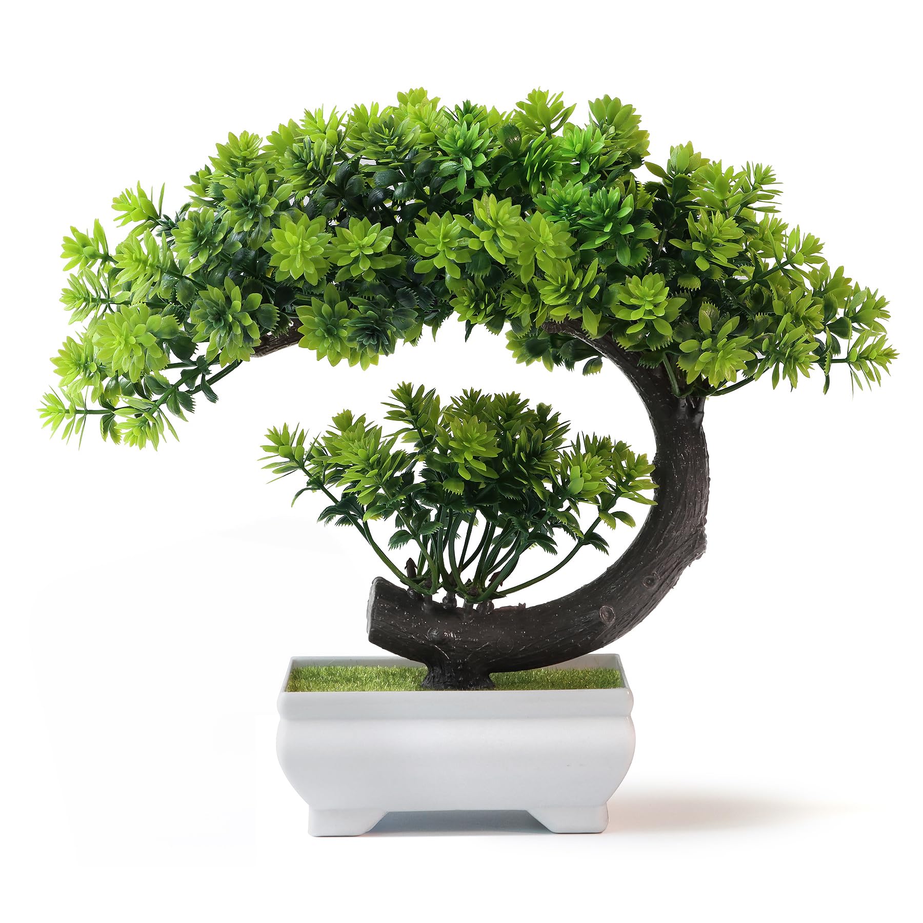 Uflower Small Artificial Plant - Home Office With Bookshelves review and price