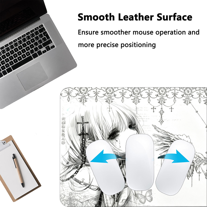 Leather Mousepad Black White A - Home Office Pc review and price