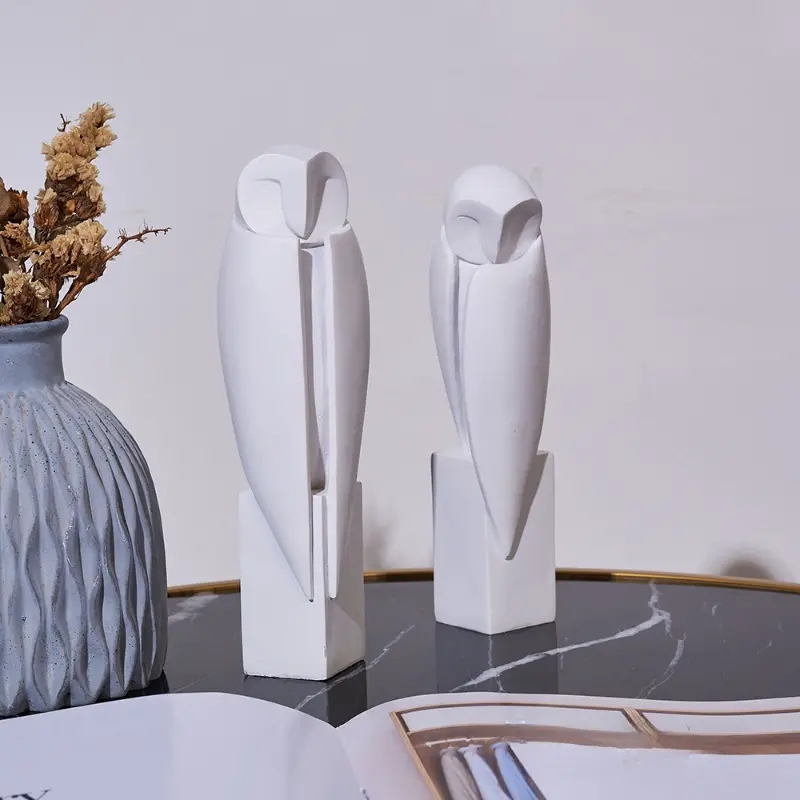 Minimalist Owll Statue Sculptu - Home Office With Bookshelves review and price