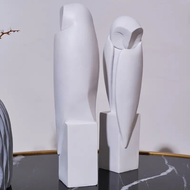 Minimalist Owll Statue Sculptu - Home Office With Bookshelves review and price