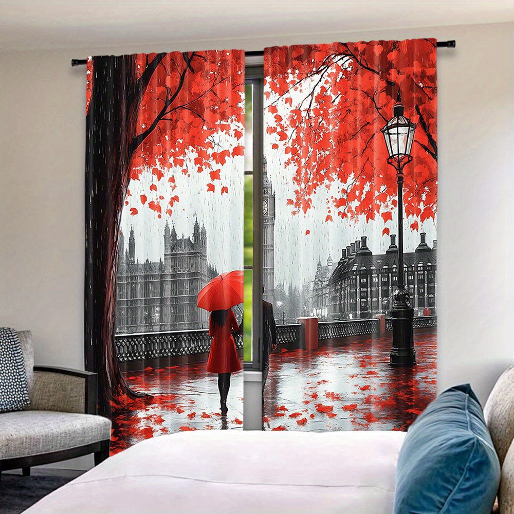 Romantic Autumn Red Leaves Cur - Home Office Of London review and price