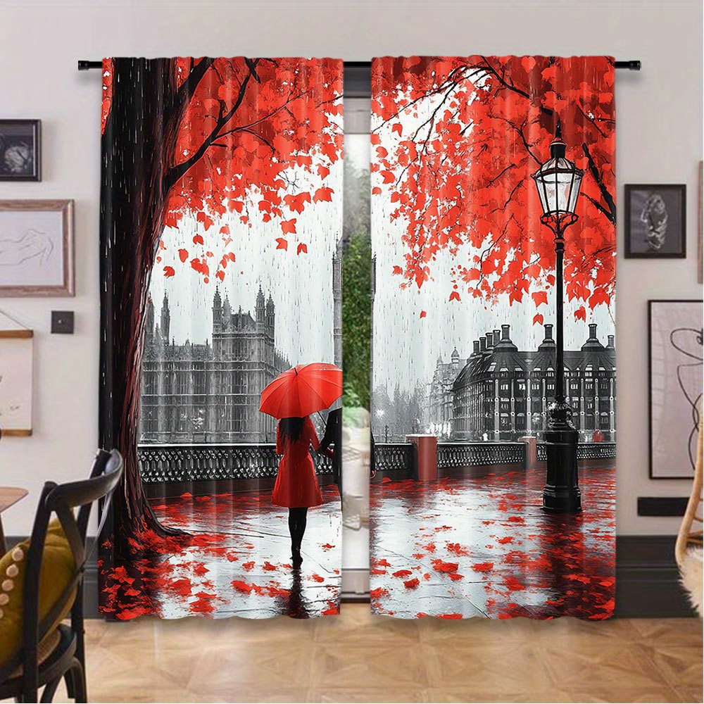 Romantic Autumn Red Leaves Cur - Home Office Of London review and price
