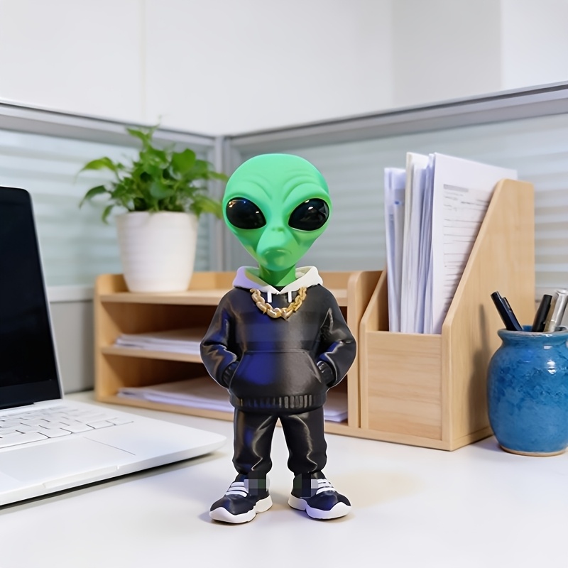 1 Piece Green Alien Figure wit - Home Office With Bookshelves review and price