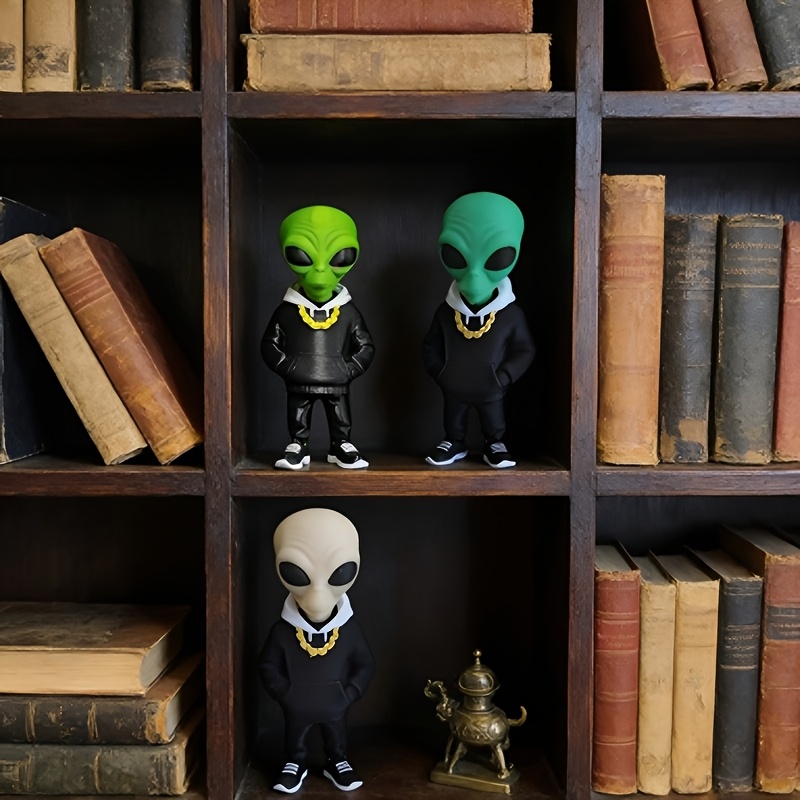 1 Piece Green Alien Figure wit - Home Office With Bookshelves review and price