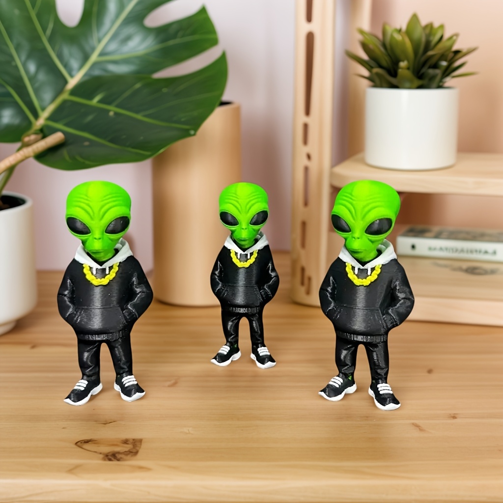 1 Piece Green Alien Figure wit - Home Office With Bookshelves review and price