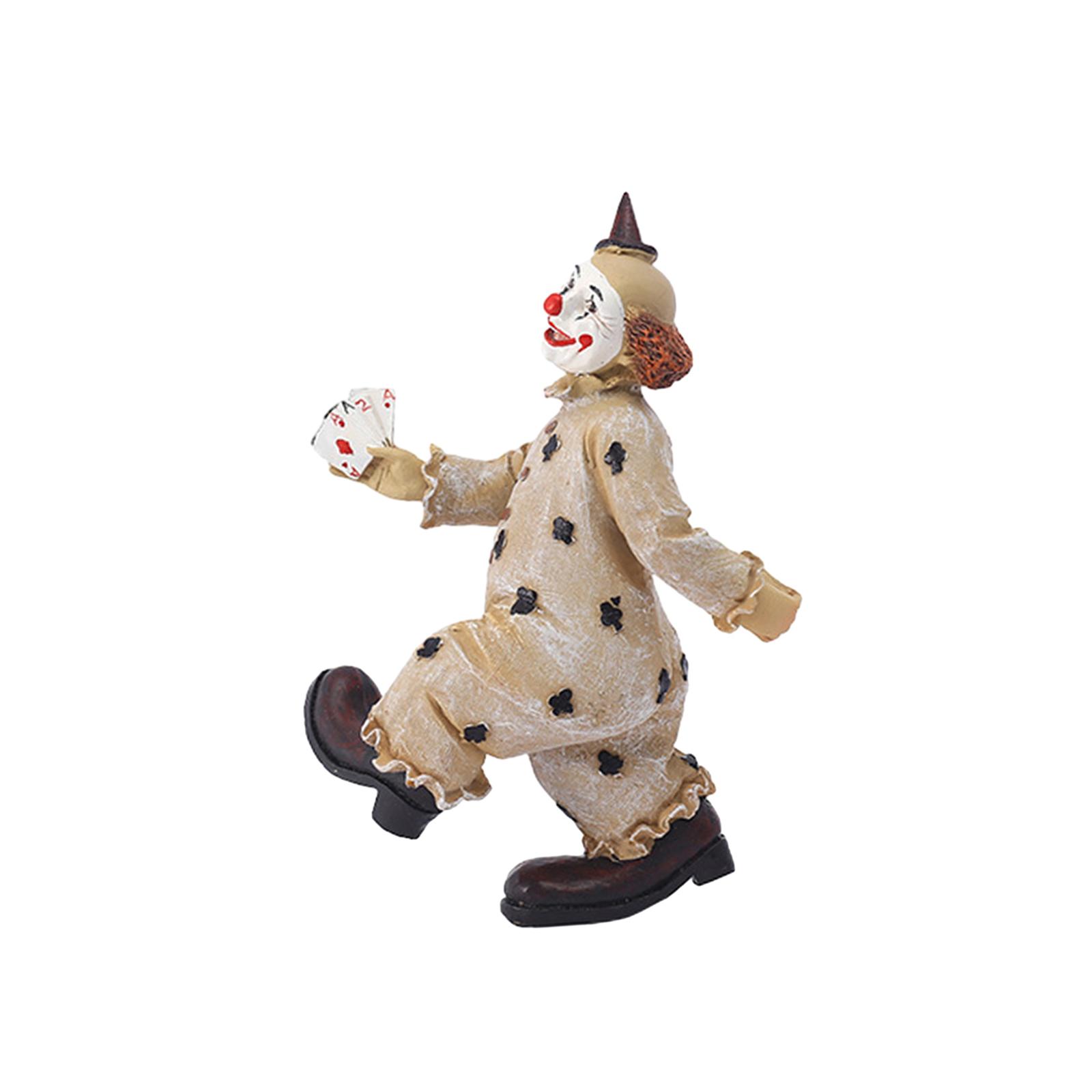 Clown Figurine Statue Resin Cr - Home Office With Bookshelves review and price