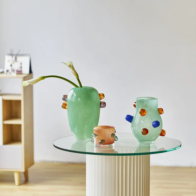 Colorful Round Bead Glass Vase - Home Office Form review and price