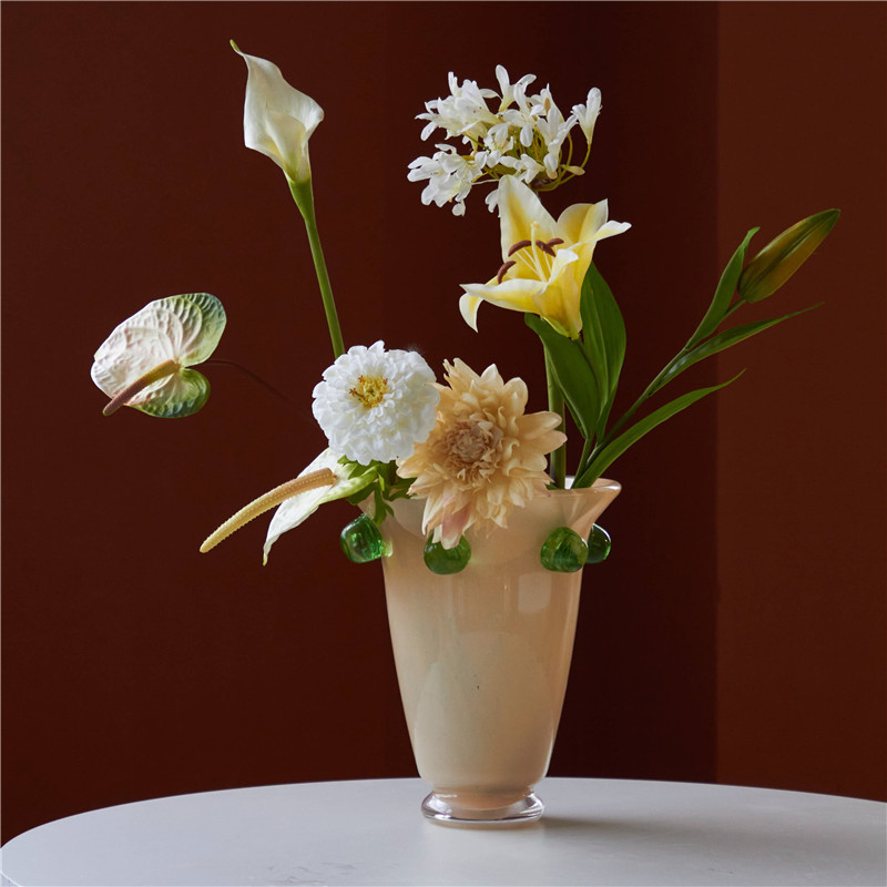Colorful Round Bead Glass Vase - Home Office Form review and price